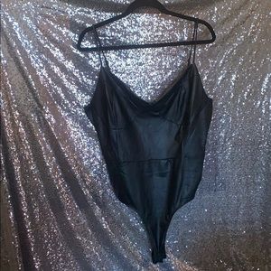 Faux leather plus size body suit from Fashion Nova